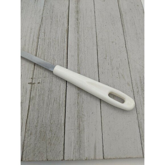 Round Skimmer Drainer Strainer Almond Handle Chrome Plated 13 1/2" - Picture 2 of 6